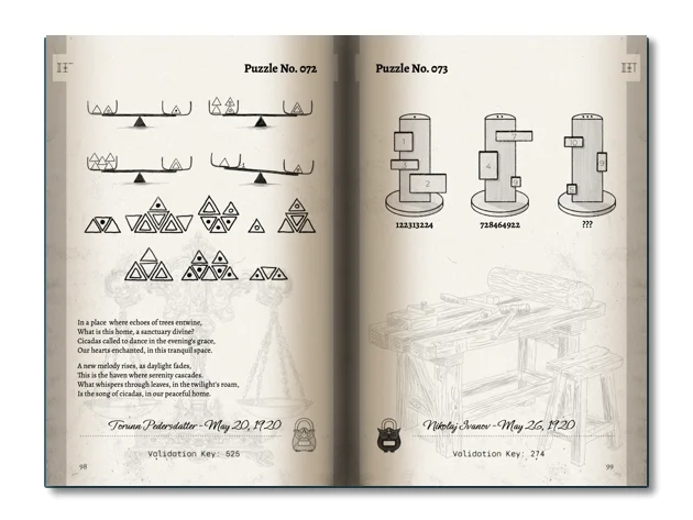 Puzzle book pages 72-73